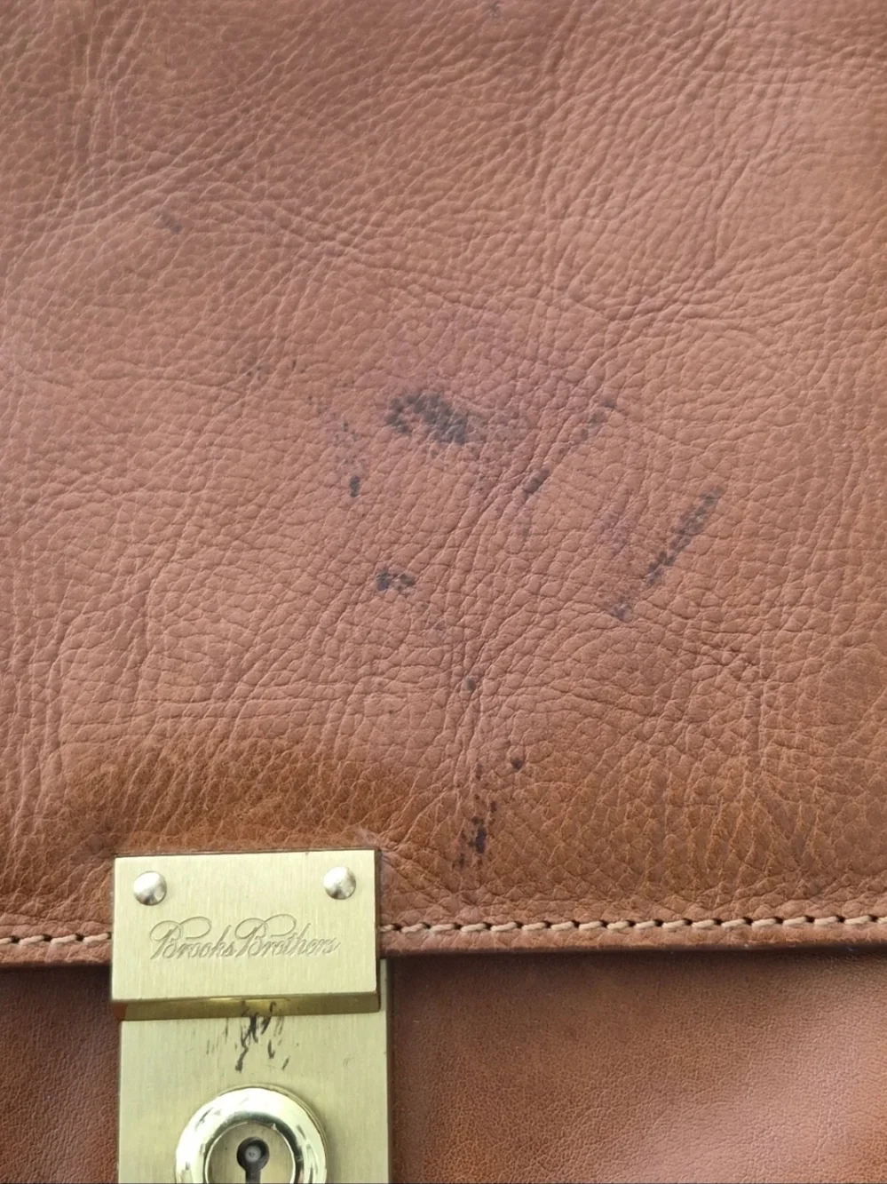 Vintage Brooks Brothers Italian Leather Briefcase.